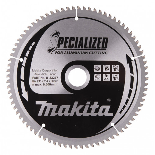 B-33277 Disco sierra circular , Specialized T.C.T, 235 x 30 mm, 80 D